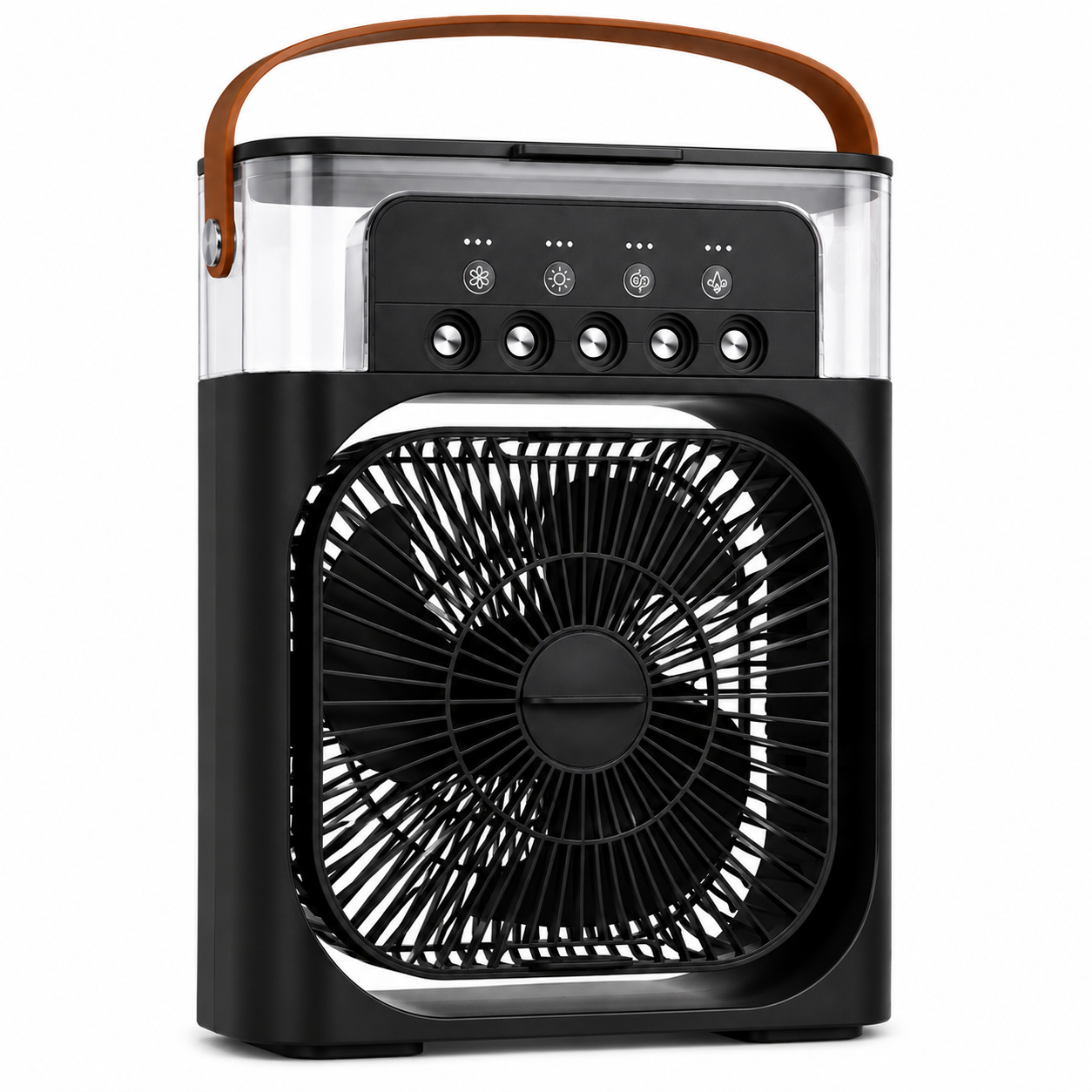 AIRO Portable Air Cooler Fan, USB Desk Cooling Fan with 600ml Water Tank, Cool Mist Humidifier, 3 Speed Mist Fan, Night Light & Timer