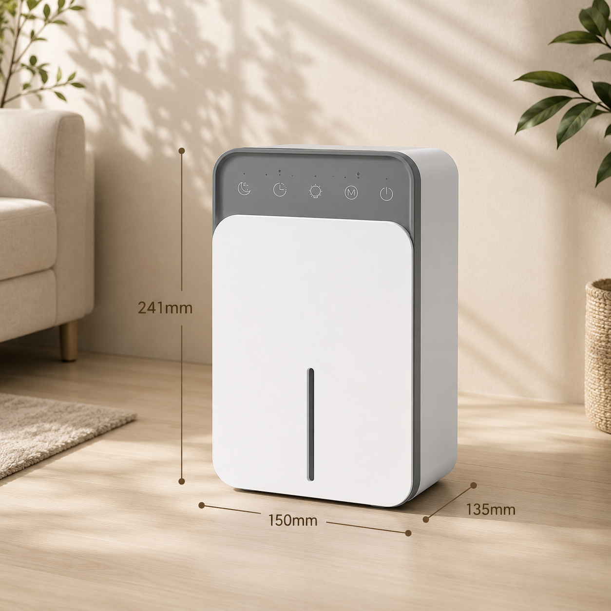 AIRO Mini Electric Dehumidifier for Bedroom, Bathroom & Wardrobe, 1500ml Quiet Damp & Condensation Moisture Remover