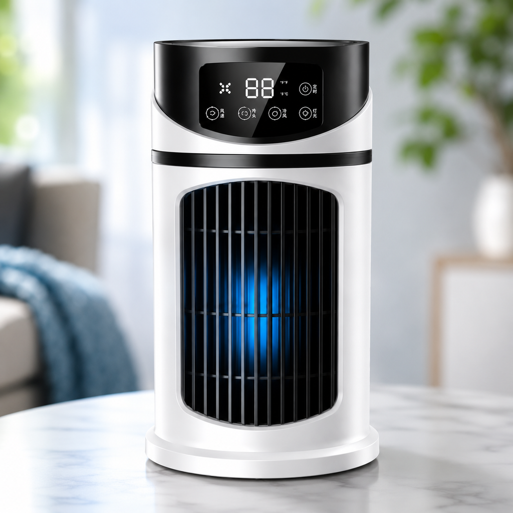 AIRO Portable Air Cooler Fan with Mist Humidifier, USB Tower Cooling Fan for Bedroom, Desk & Office, 9 Speed Quiet Fan