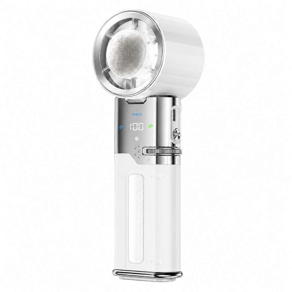 AIRO 6000mAh Handheld Cooling Fan & Power Bank, Portable Rechargeable Turbo Fan with Semiconductor Ice Cooling Plate