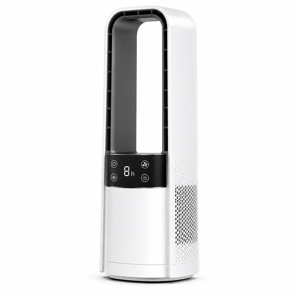 AIRO Rechargeable Bladeless Desk Fan, Portable USB Quiet Tower Fan for Bedroom, Office, Camping & Home, 120° Oscillating, 4000mAh Battery