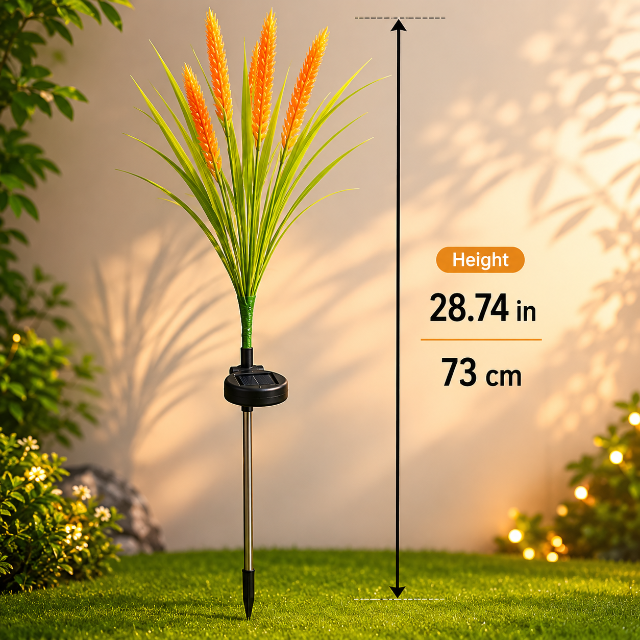 AIRO Solar Wheat Ear Garden Lights, IP65 Waterproof Outdoor Warm White LED Solar Stake Lights for Lawn, Patio, Pathway, Yard, Flower Bed & Garden Decor