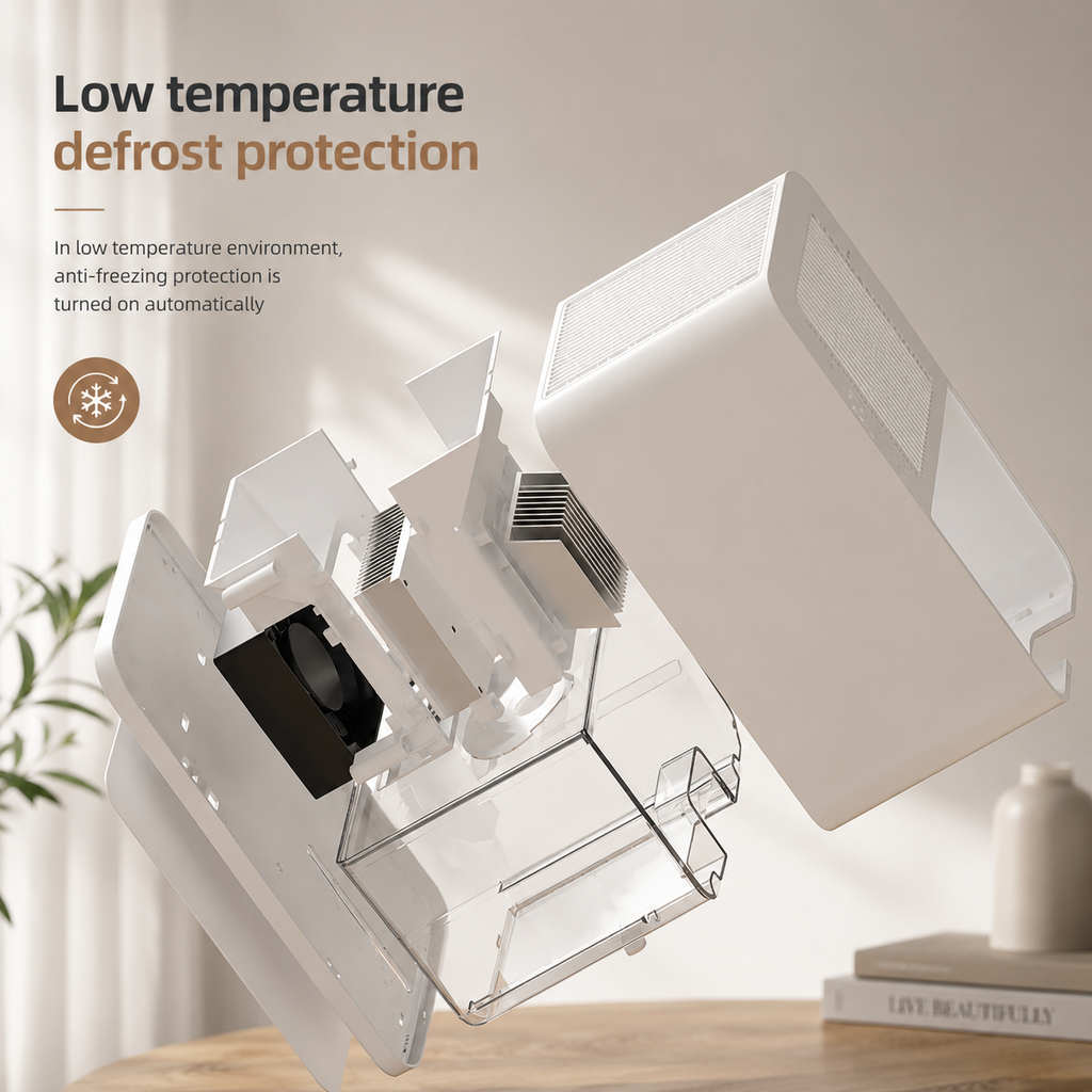 AIRO Mini Electric Dehumidifier for Bedroom, Bathroom & Wardrobe, 1500ml Quiet Damp & Condensation Moisture Remover