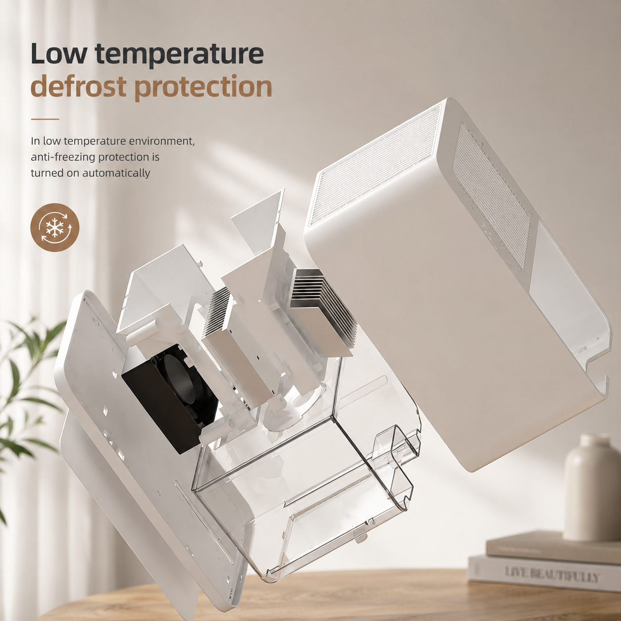 AIRO Mini Electric Dehumidifier for Bedroom, Bathroom & Wardrobe, 1500ml Quiet Damp & Condensation Moisture Remover