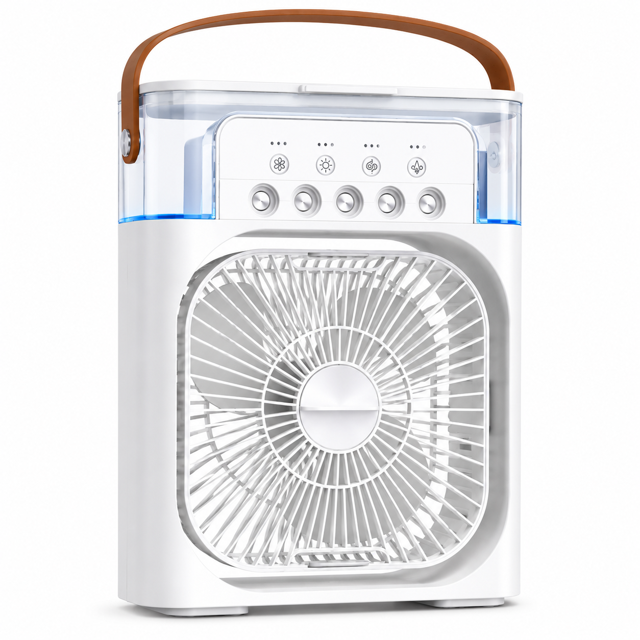 AIRO Portable Air Cooler Fan, USB Desk Cooling Fan with 600ml Water Tank, Cool Mist Humidifier, 3 Speed Mist Fan, Night Light & Timer
