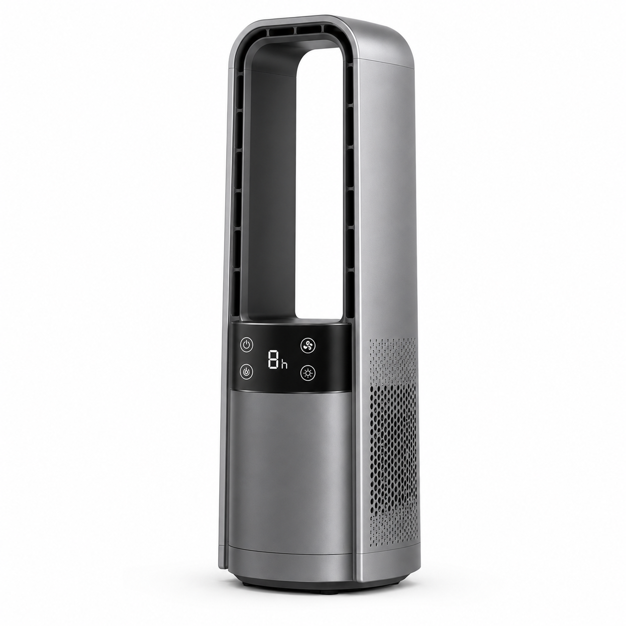 AIRO Rechargeable Bladeless Desk Fan, Portable USB Quiet Tower Fan for Bedroom, Office, Camping & Home, 120° Oscillating, 4000mAh Battery