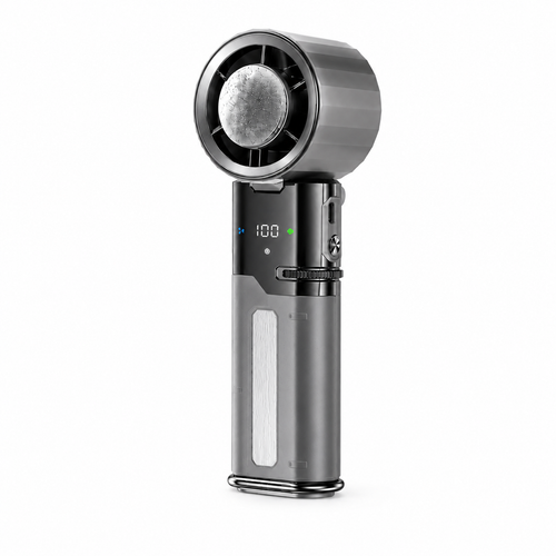 AIRO 6000mAh Handheld Cooling Fan & Power Bank, Portable Rechargeable Turbo Fan with Semiconductor Ice Cooling Plate
