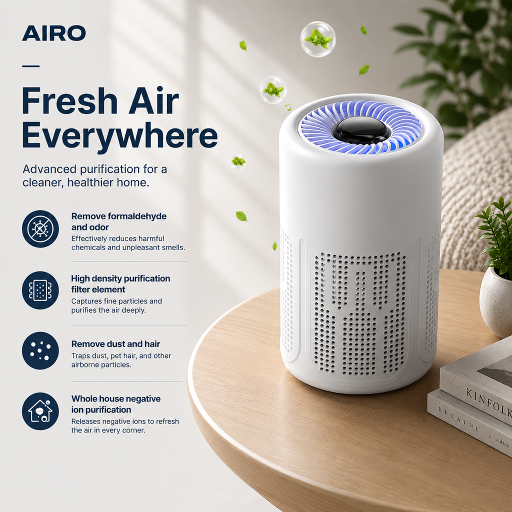 AIRO Small HEPA Desktop Air Purifier
