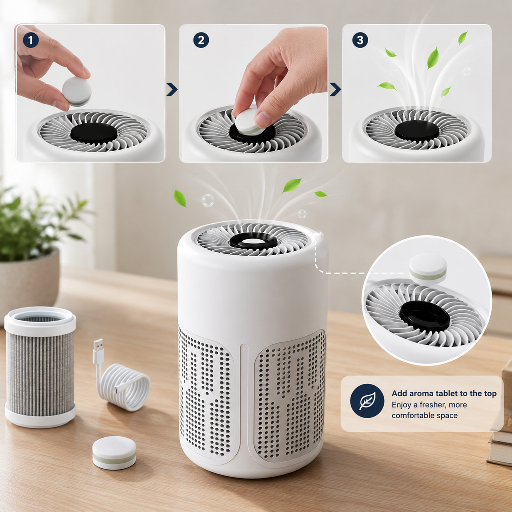 AIRO Small HEPA Desktop Air Purifier