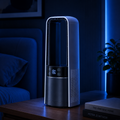 AIRO Rechargeable Bladeless Desk Fan, Portable USB Quiet Tower Fan for Bedroom, Office, Camping & Home, 120° Oscillating, 4000mAh Battery