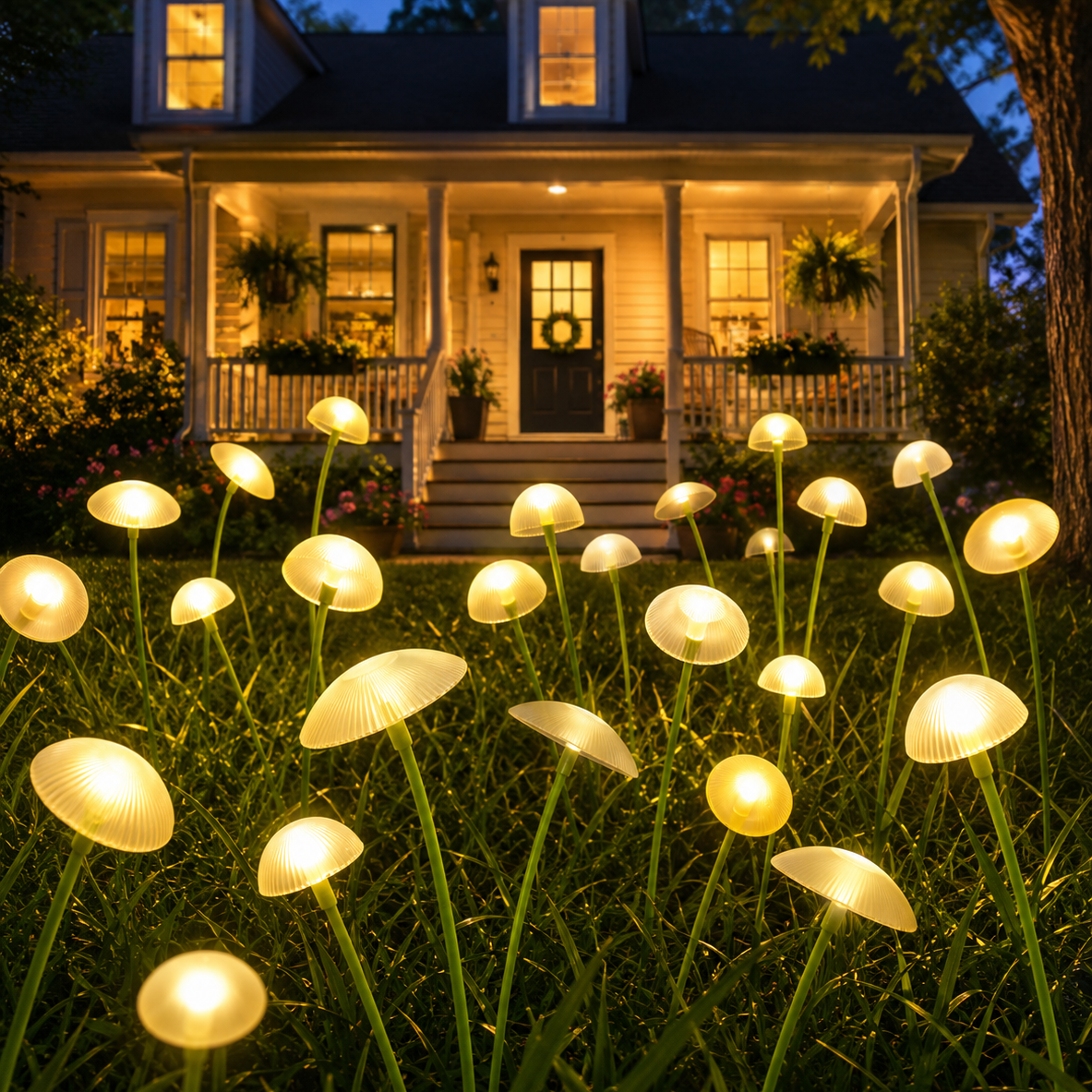 AIRO Solar Mushroom Garden Lights, Outdoor LED Solar Jellyfish Pathway Lights for Lawn, Patio, Yard, Flower Bed & Garden Decor
