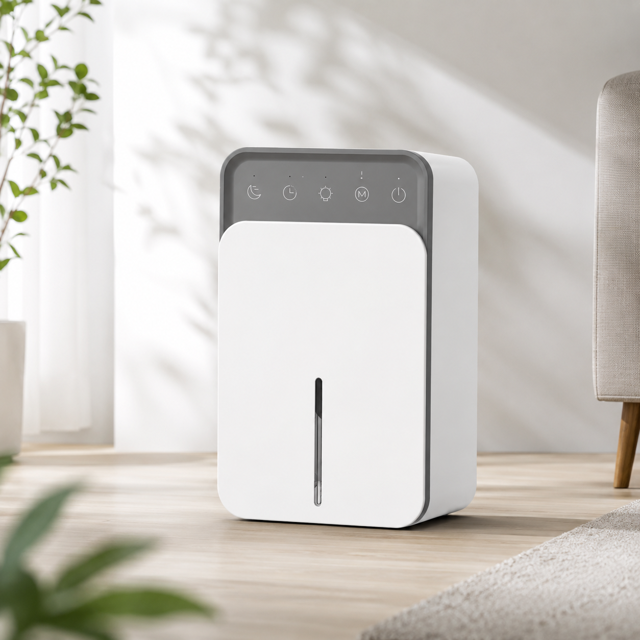 AIRO Mini Electric Dehumidifier for Bedroom, Bathroom & Wardrobe, 1500ml Quiet Damp & Condensation Moisture Remover