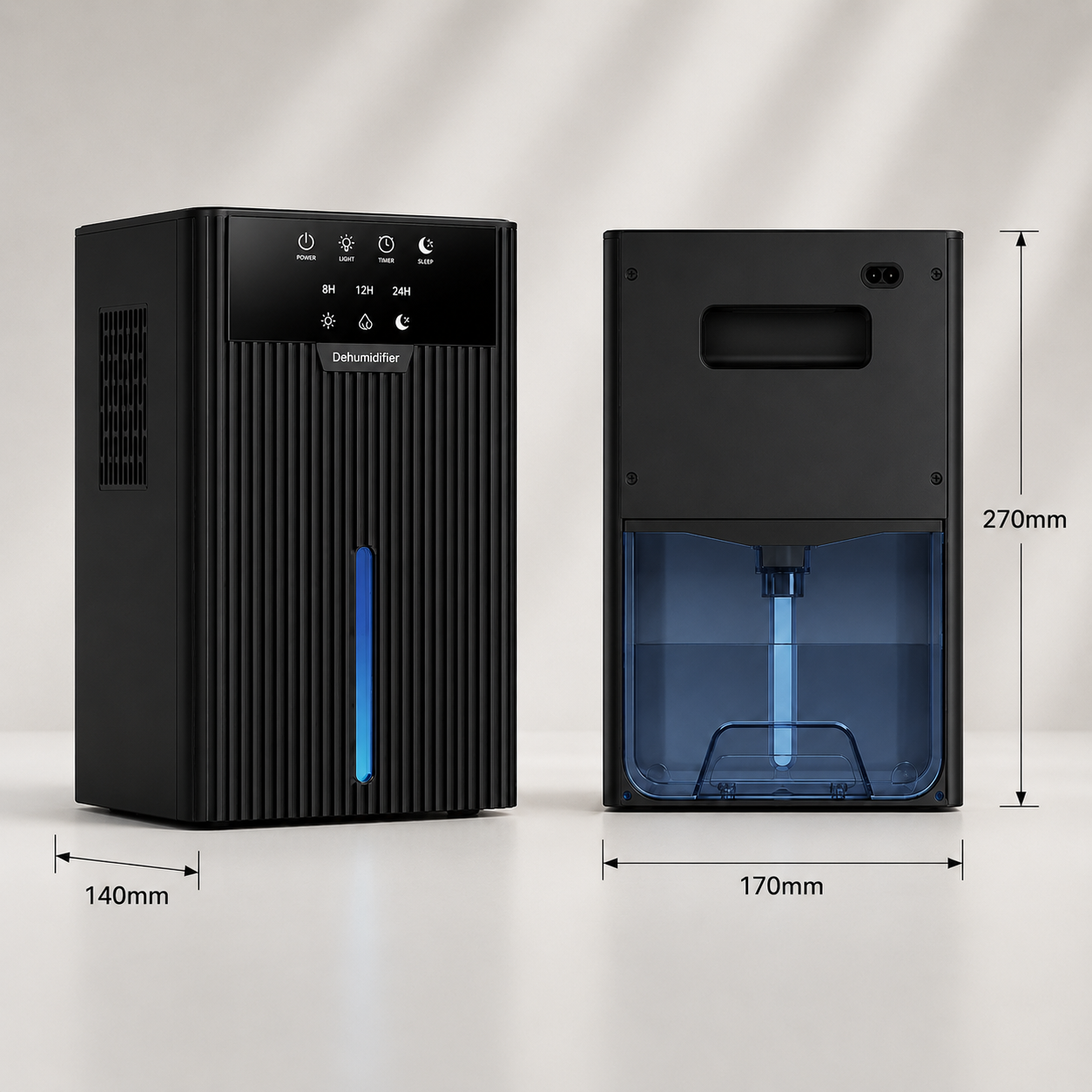 AIRO 2.2L Electric Dehumidifier for Bedroom, Bathroom, Wardrobe, RV & Office, Quiet Damp, Mould & Condensation Remover with Auto Shut-Off